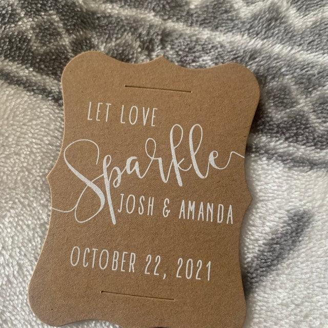 50 Sets Wedding Sparkler Tag, Sparkler Sleeves, Custom Sparkler Tags, Unique Sparkler Tags, Sparkler Send Off 