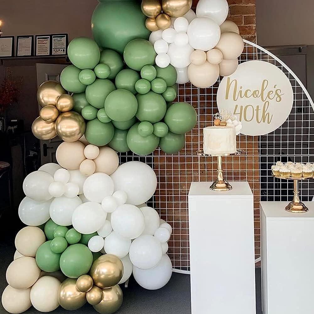 135pcs Sage Green Balloon Garland Kit Arch for Baby Shower Birthday Party - Hibrides