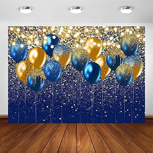 Royal Blue Glitter Backdrop for Birthday Wedding Prom Graduation Photography Background - Hibrides