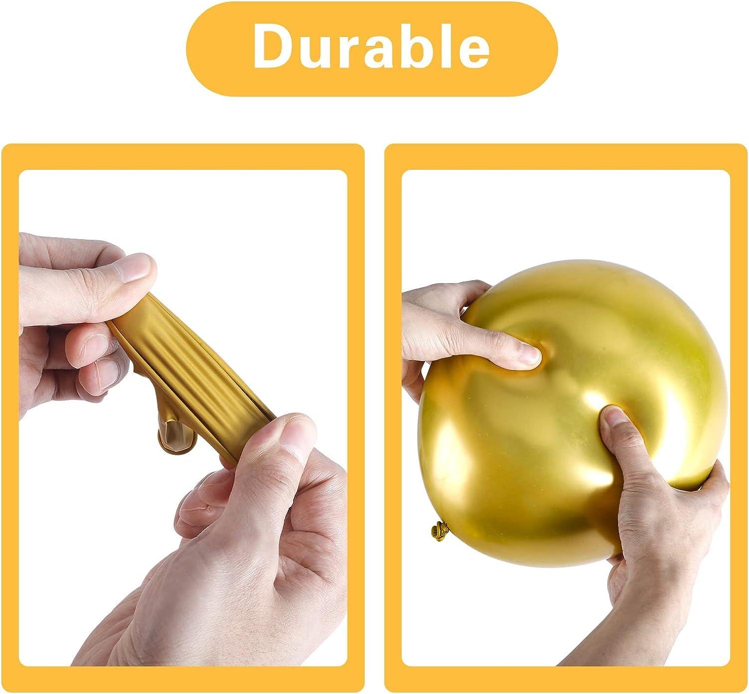 92pcs Metallic Gold Balloons Chrome Gold Balloon 18 12 10 5 Inches Gold Latex Balloons for Birthday Party Graduation Baby Shower - Hibrides