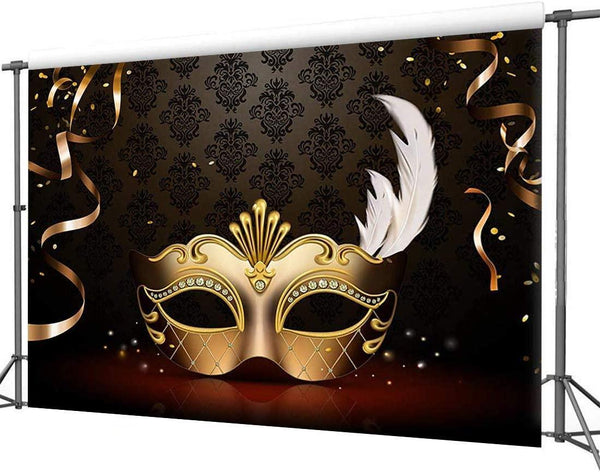 Mardi Gras Mask Backdrop Carnival Photography Backdrop Masquerade Photography Backdrops - Hibrides