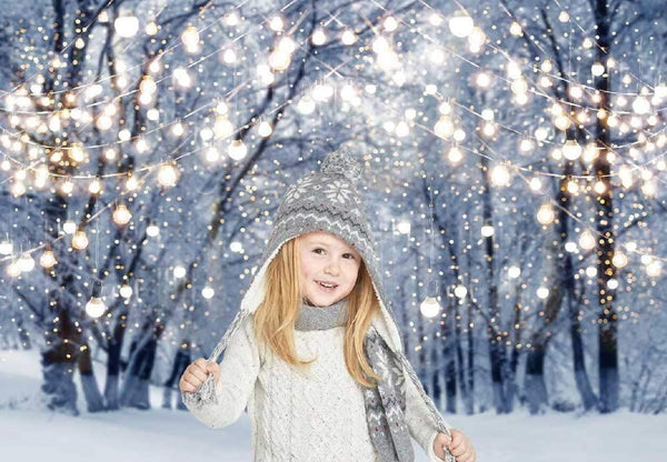 Winter Scene Backdrop Wonderland Snowflake Photography Background - Hibrides