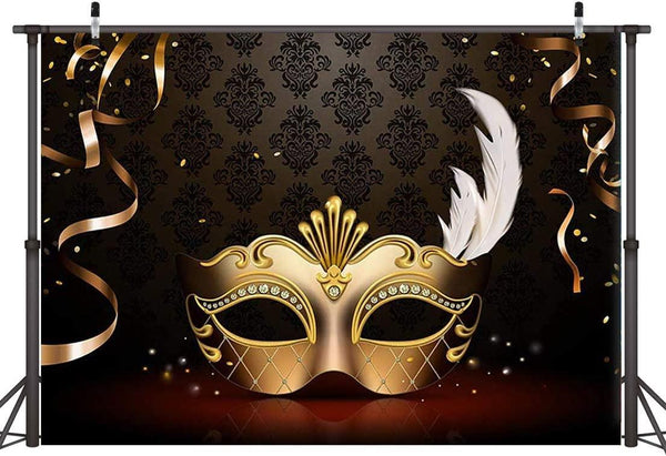 Mardi Gras Mask Backdrop Carnival Photography Backdrop Masquerade Photography Backdrops - Hibrides