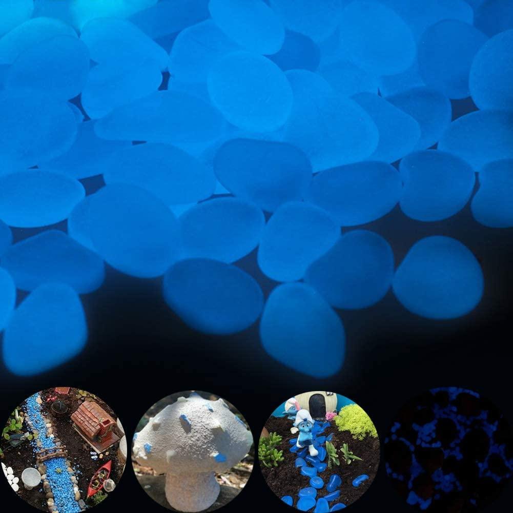 Glow in the Dark Garden Pebbles Glow Stones Rocks for Walkways 