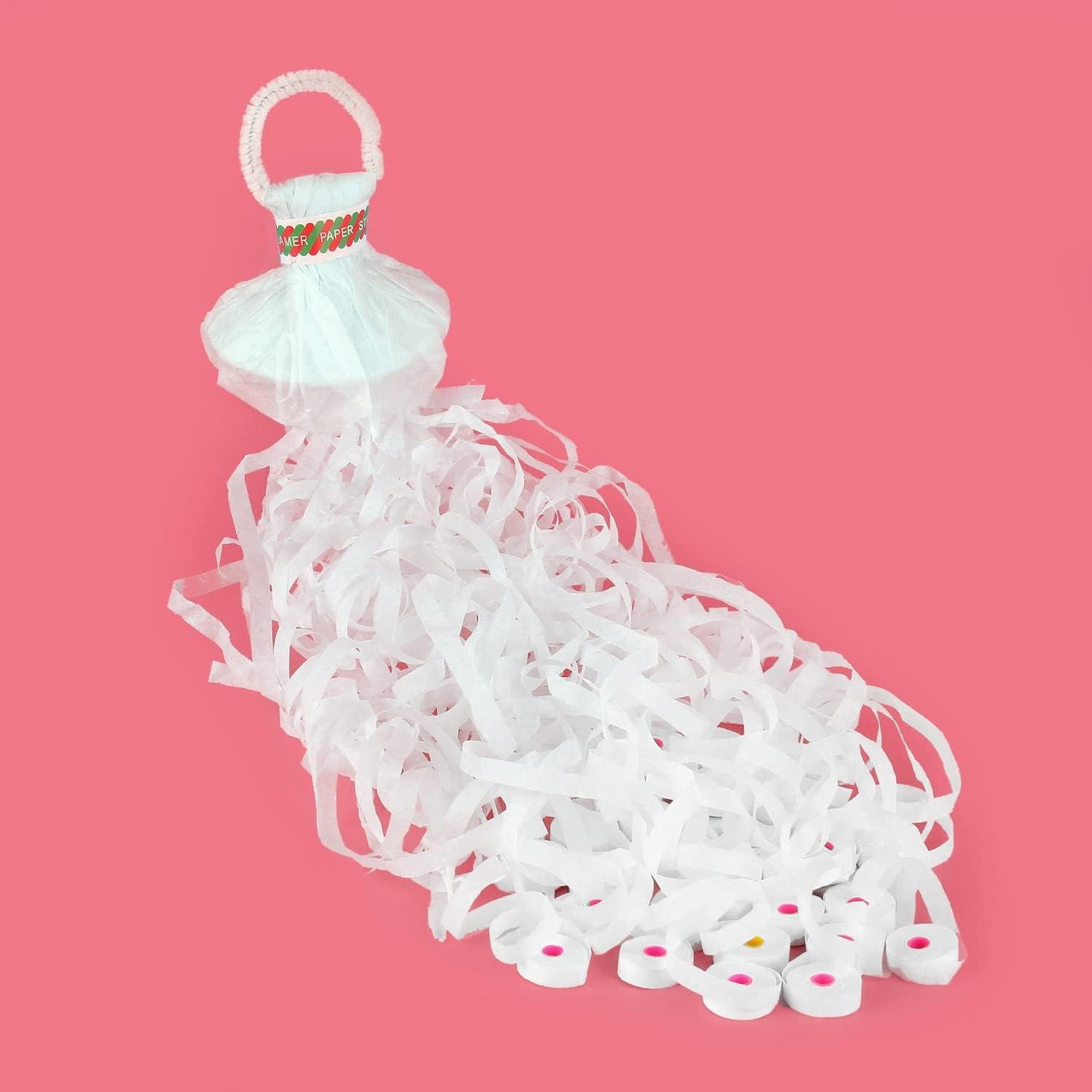 24pack Confetti Poppers,Romantic White Hand Throw Streamers Poppers,No Mess Crackers for Wedding Exit, Wedding Send Off Idea