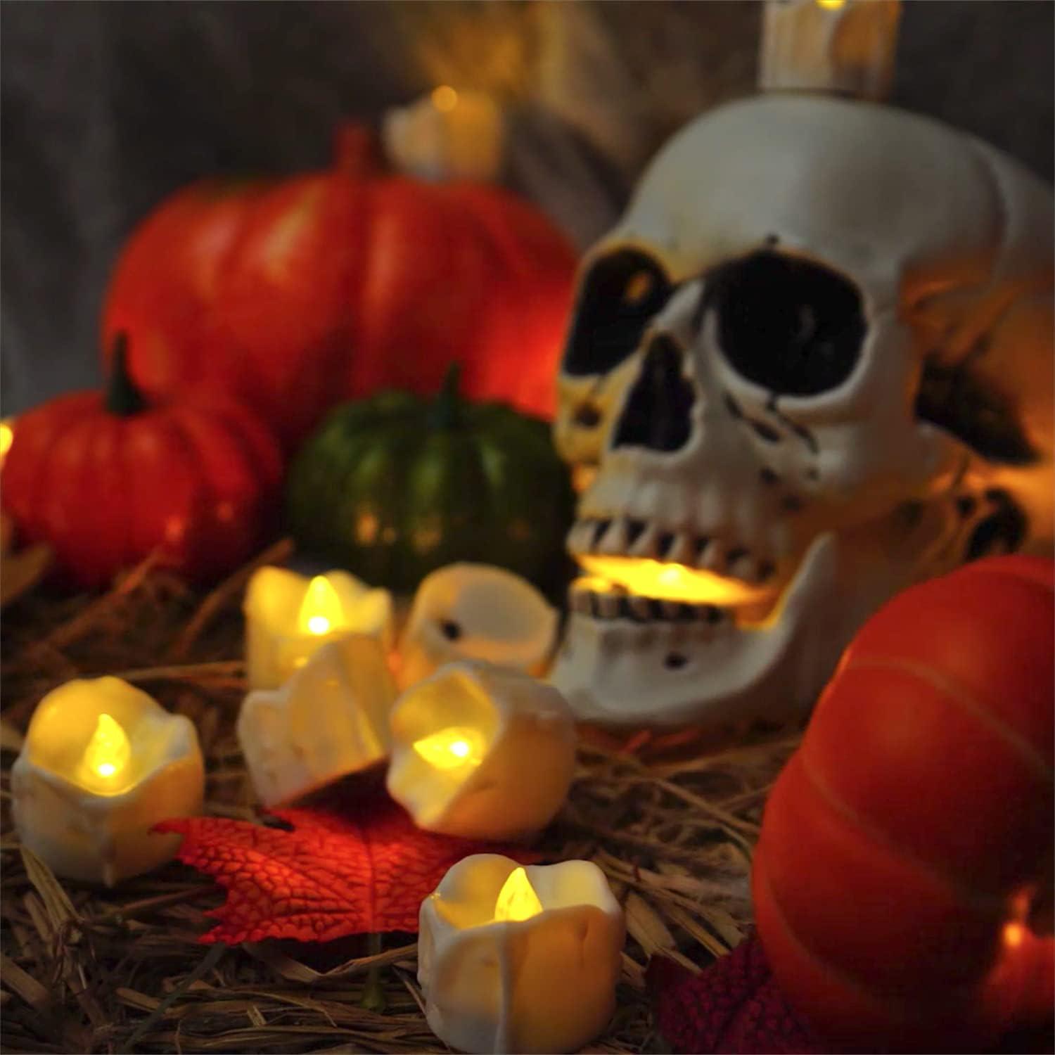 12pcs Timer Tea Lights, Flameless Flickering Battery Operated, Auto-On 6 Hours and Off 18 Hours Everyday, Batteries Included - Hibrides