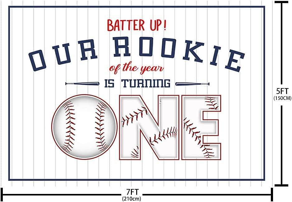 Baseball 1st Birthday Background for Party Photography Decorations White Stripe Photo Backdrop Booth - Hibrides