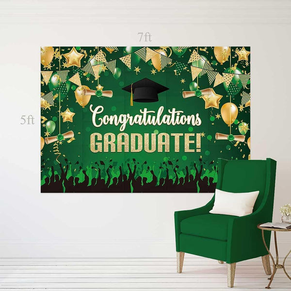 82" x 59" Graduation Backdrop for Photography Congrats Grad Class of 2022 Prom Party Supplies Decorations - Hibrides