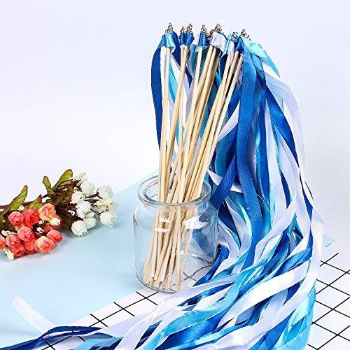 25 Pack Ribbon Wands Chromatic Silk Ribbon with Bells - Hibrides