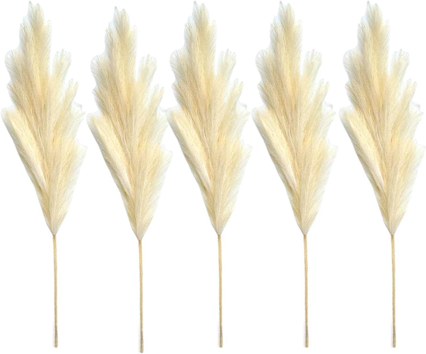 10pcs Artificial Pampas Grass Fake Plant Simulation Reed Flower Bouquet DIY Wedding Decoration, Home Decor - Hibrides