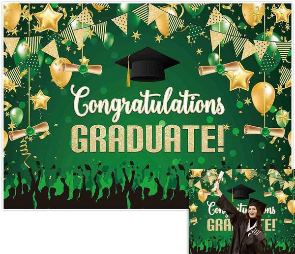 82" x 59" Graduation Backdrop for Photography Congrats Grad Class of 2022 Prom Party Supplies Decorations - Hibrides