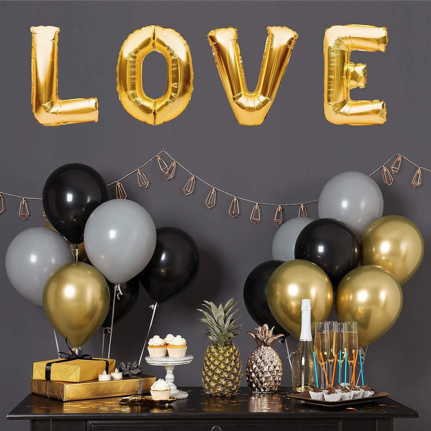 92pcs Metallic Gold Balloons Chrome Gold Balloon 18 12 10 5 Inches Gold Latex Balloons for Birthday Party Graduation Baby Shower - Hibrides