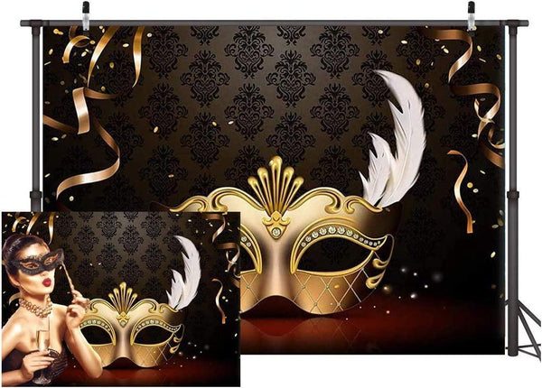 Mardi Gras Mask Backdrop Carnival Photography Backdrop Masquerade Photography Backdrops - Hibrides