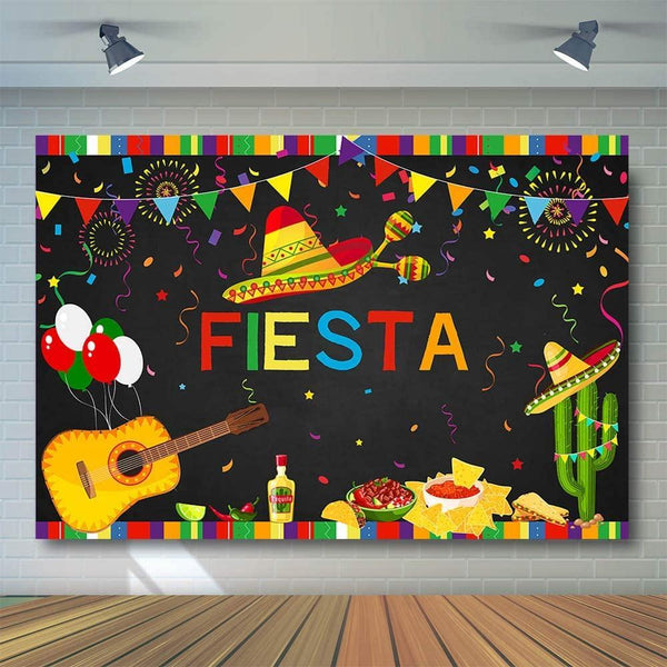 Fiesta Birthday Backdrop Mexican Fiesta Themed 1st Birthday Photo Booth Background 7x5ft - Hibrides