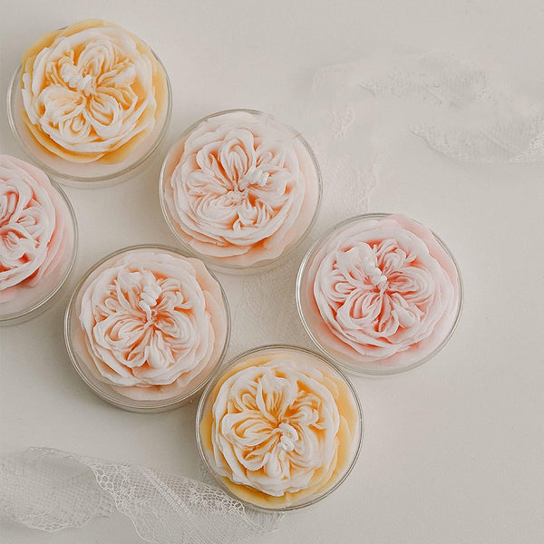 Set of 5 Rose Scented Candle,Handmade Aroma Soy Wax Decorative Candle for Valentine's Day - Hibrides