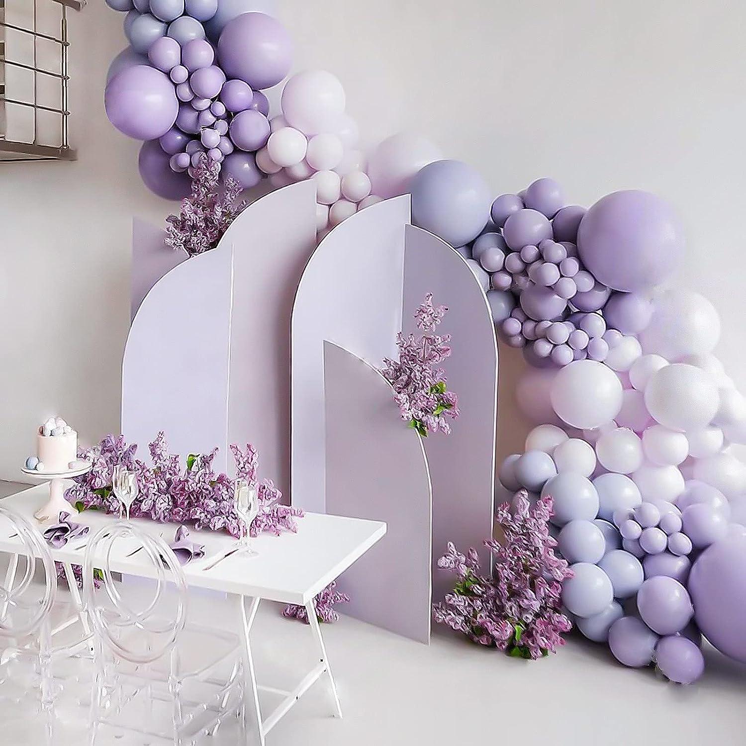 105pcs 5/10/12/18 Inches for Garland Arch, Baby Purple Latex Balloons for Birthday Baby Shower Wedding - Hibrides