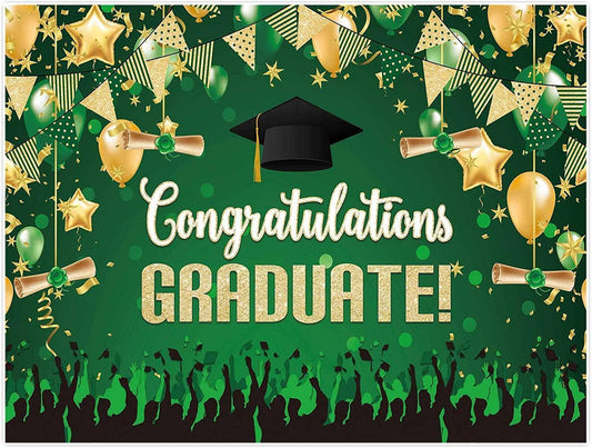 82" x 59" Graduation Backdrop for Photography Congrats Grad Class of 2022 Prom Party Supplies Decorations - Hibrides