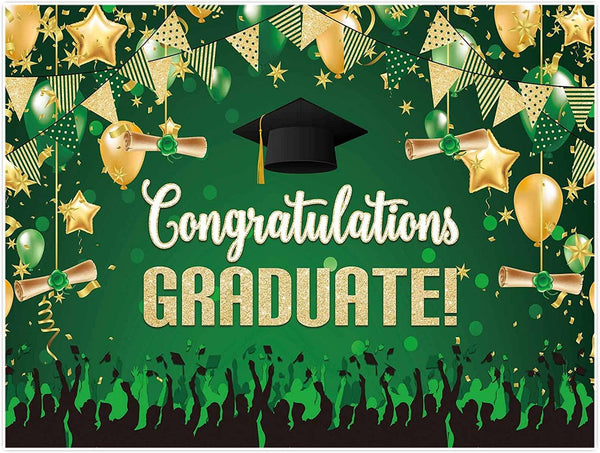 82" x 59" Graduation Backdrop for Photography Congrats Grad Class of 2022 Prom Party Supplies Decorations - Hibrides