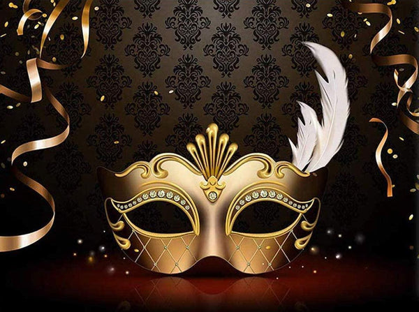 Mardi Gras Mask Backdrop Carnival Photography Backdrop Masquerade Photography Backdrops - Hibrides