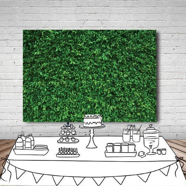 7x5FT Green Leaves Photography Backdrops Nature Backdrop Birthday Background - Hibrides