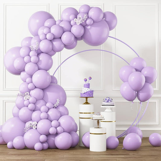 105pcs 5/10/12/18 Inches for Garland Arch, Baby Purple Latex Balloons for Birthday Baby Shower Wedding - Hibrides