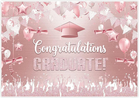 82" x 59" Graduation Backdrop for Photography Congrats Grad Class of 2022 Prom Party Supplies Decorations - Hibrides