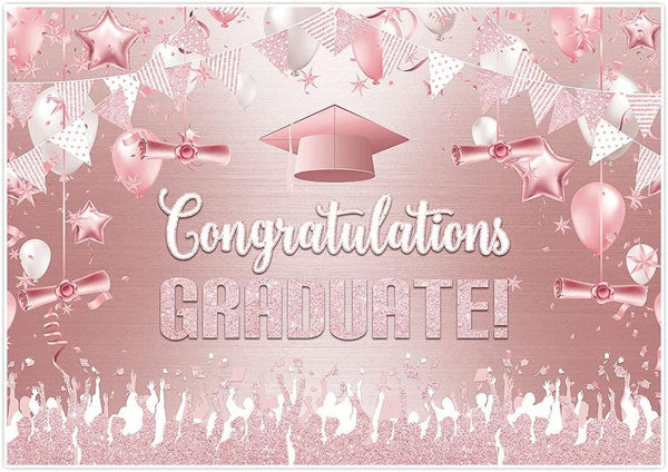 82" x 59" Graduation Backdrop for Photography Congrats Grad Class of 2022 Prom Party Supplies Decorations - Hibrides