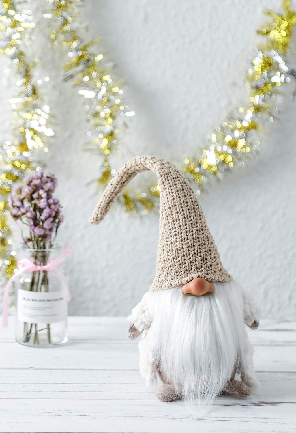 16 Inches Gnome Handmade Swedish Tomte, Christmas Elf Decoration Ornaments Thanks Giving Day Gifts - Hibrides