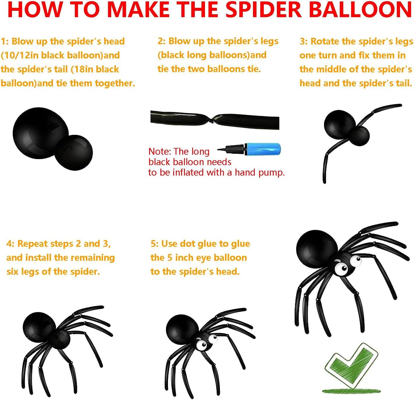 117pcs Halloween Balloon Garland Arch kit with Spider Balloons Black Orange Purple Fruit Green Confetti Balloons - Hibrides