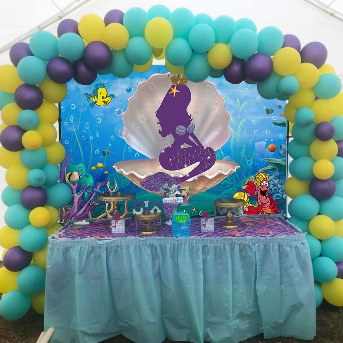 Mermaid Theme Photography Backdrop Little Mermaid Princess Underwater World Photo Background - Hibrides