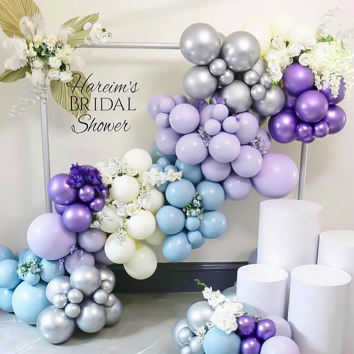 105pcs 5/10/12/18 Inches for Garland Arch, Baby Purple Latex Balloons for Birthday Baby Shower Wedding - Hibrides