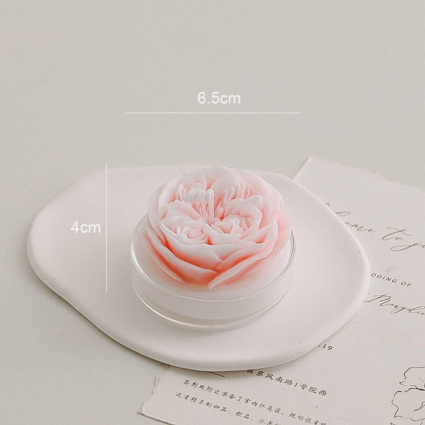 Set of 5 Rose Scented Candle,Handmade Aroma Soy Wax Decorative Candle for Valentine's Day - Hibrides