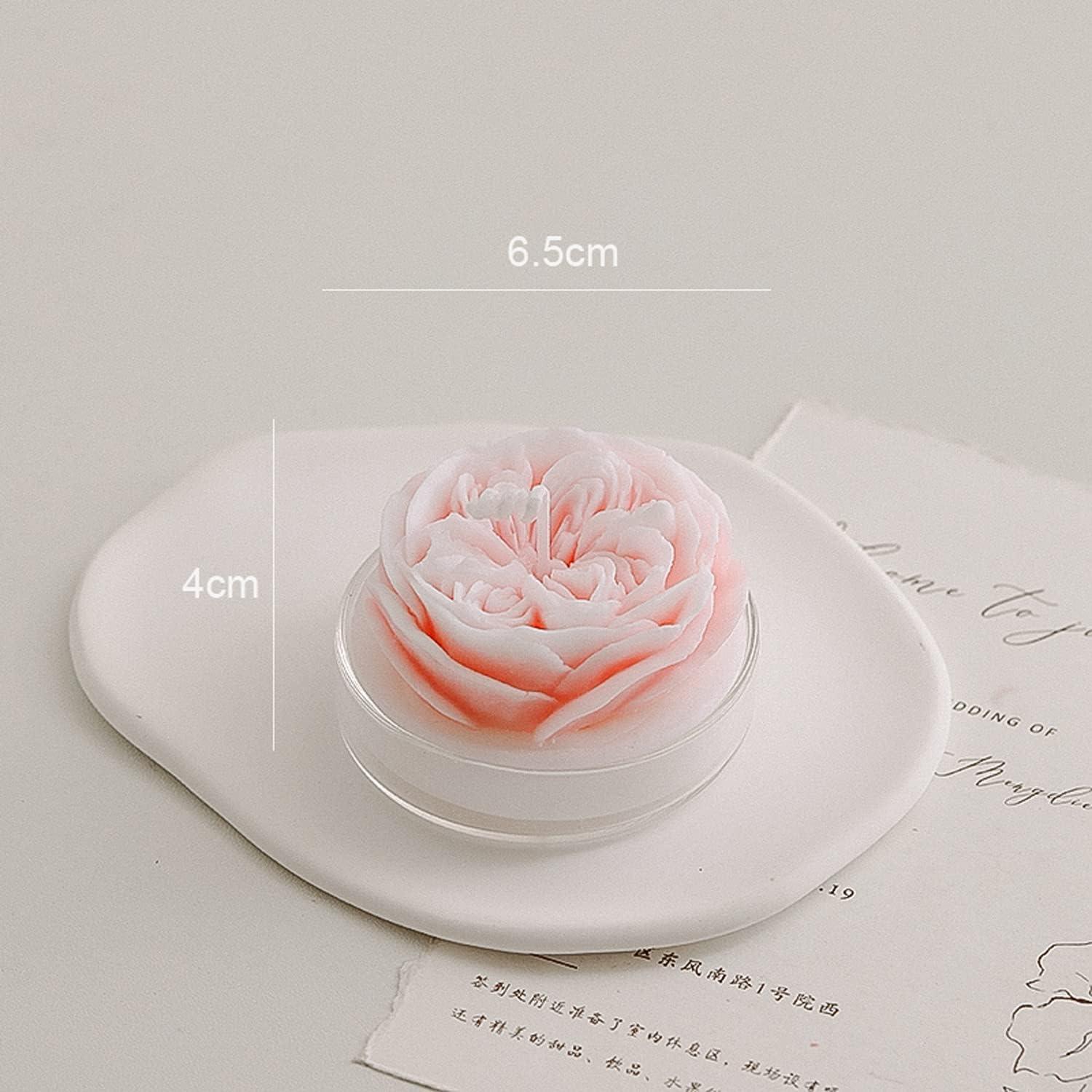 Set of 5 Rose Scented Candle,Handmade Aroma Soy Wax Decorative Candle for Valentine's Day - Hibrides