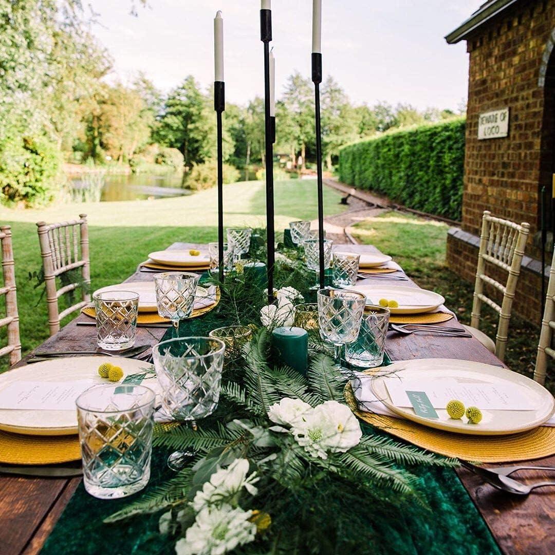 Velvet Table Runner Blush Pink 30x120 Inch Luxury Wedding Table Runner - Hibrides