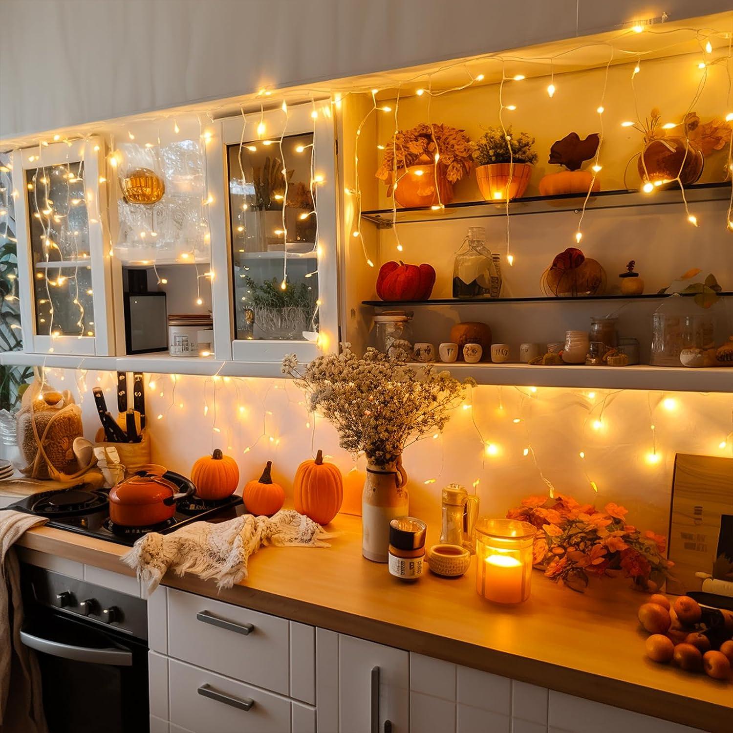 LED Icicle String Lights, Christmas Icicle Lights 16.4ft Window Curtain Starry Fairy Lights Plug in 8 Modes for Wedding Party - Hibrides