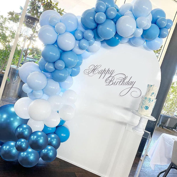 162pcs Boy's Birthday Blue Macaroon Garland Kit