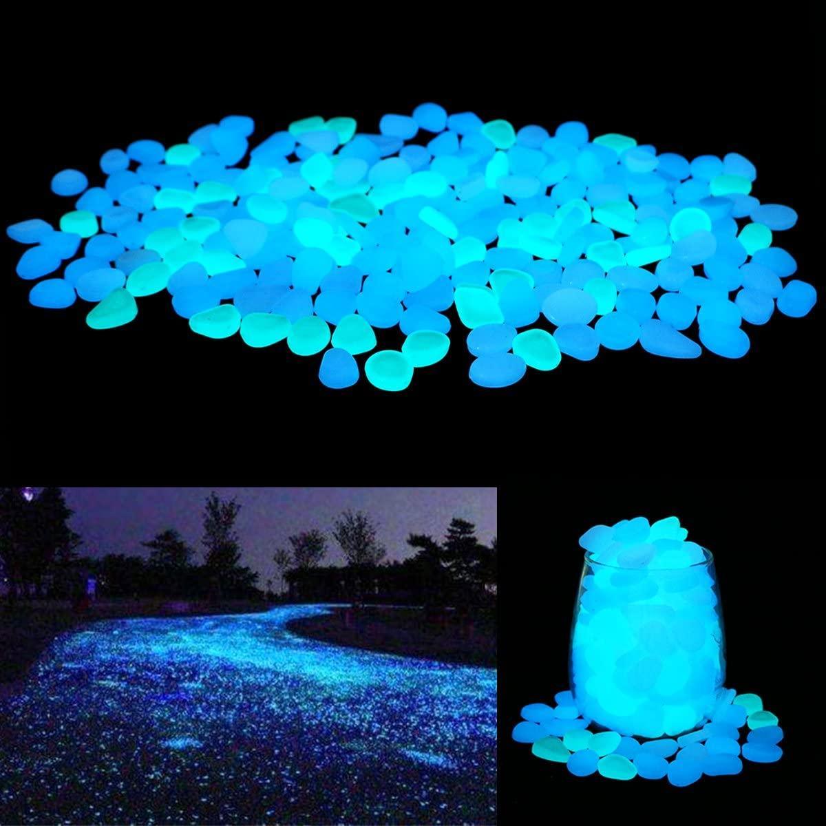 Glow in the Dark Garden Pebbles Glow Stones Rocks for Walkways 