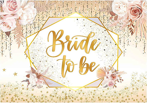 Boho Bride to Be Backdrop Bridal Shower Engagement Wedding Miss to Mrs Party Supplies - Hibrides