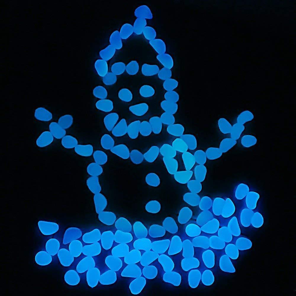 Glow in the Dark Garden Pebbles Glow Stones Rocks for Walkways 