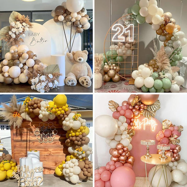 105pcs 5/10/12/18 Inch White Cream Balloon Garland Kit for Wedding Baby Shower Birthday Party Supplies