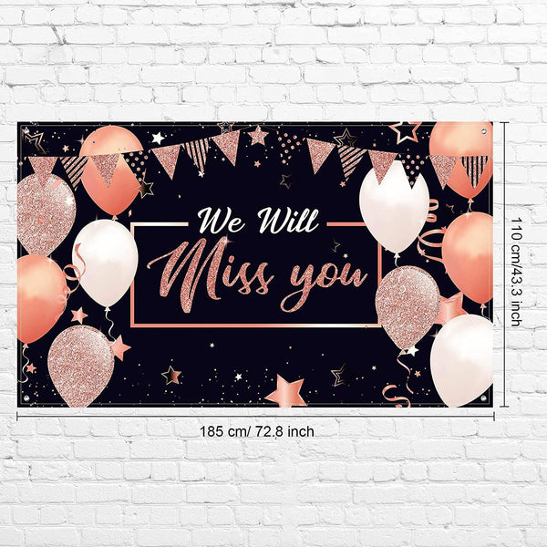 We Will Miss You Party Decorations, Extra Large Going Away Party Backdrop Miss You Photography Background - Hibrides