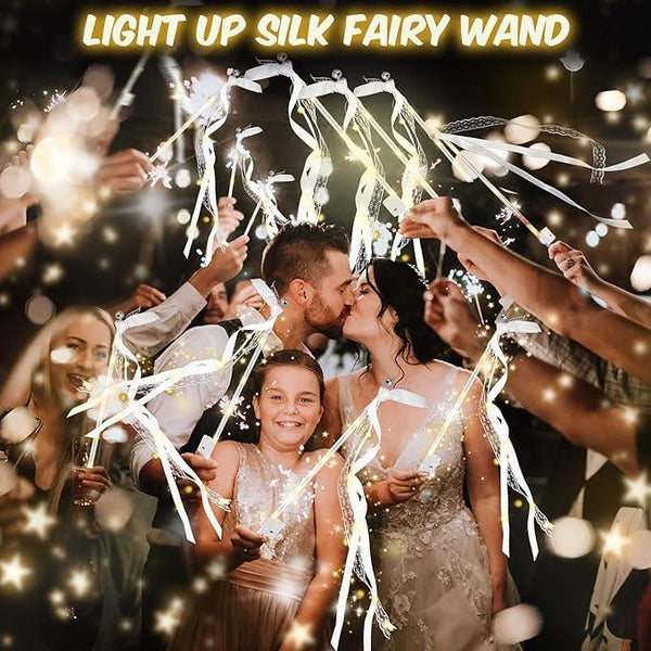 Elevate Your Grand Wedding Exit with Enchanting Fairy Light Wands