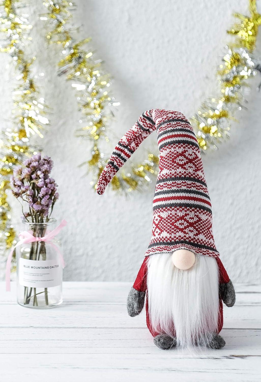 19 inches Gnome Handmade Swedish Tomte, Christmas Elf Decoration Ornaments Thanks Giving Day Gifts Swedish Gnomes - Hibrides