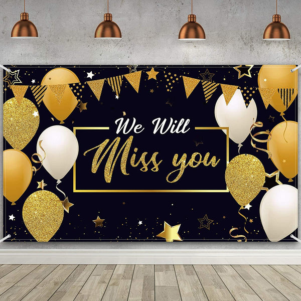 We Will Miss You Party Decorations, Extra Large Going Away Party Backdrop Miss You Photography Background - Hibrides