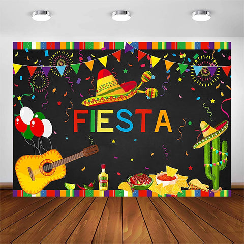 Fiesta Birthday Backdrop Mexican Fiesta Themed 1st Birthday Photo Booth Background 7x5ft - Hibrides