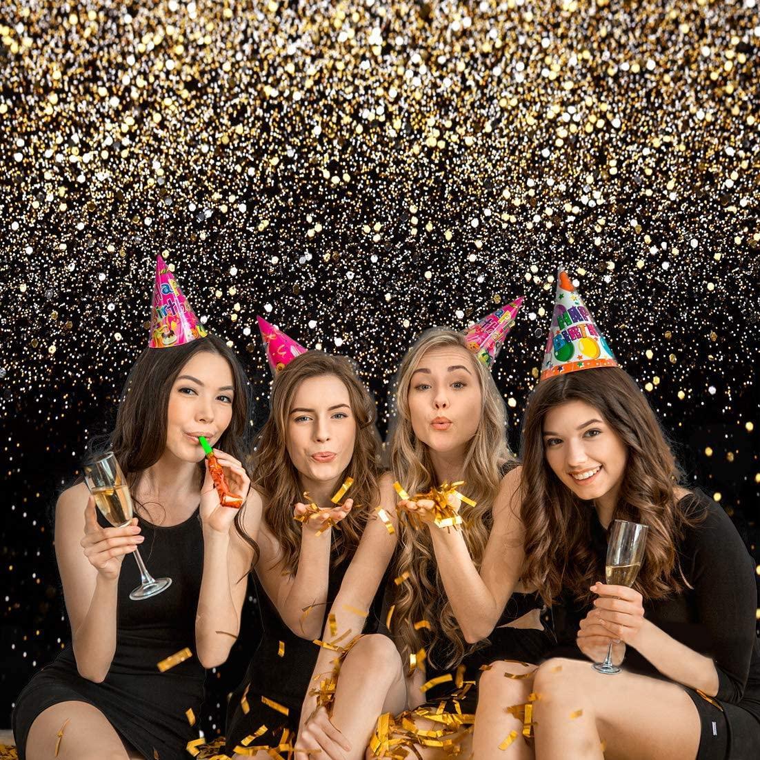 Gold Backdrop Glitter Backdrop Gold Spots Backdrop Black and Gold Backdrop Wedding Backdrop - Hibrides