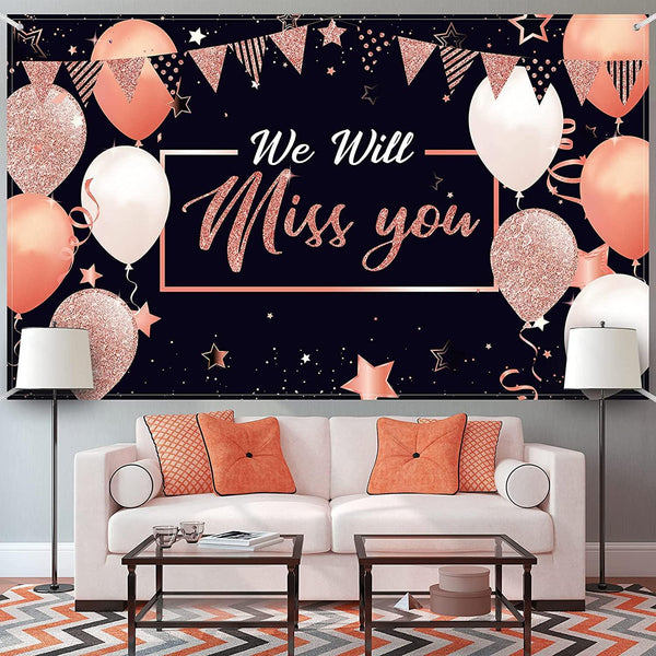 We Will Miss You Party Decorations, Extra Large Going Away Party Backdrop Miss You Photography Background - Hibrides