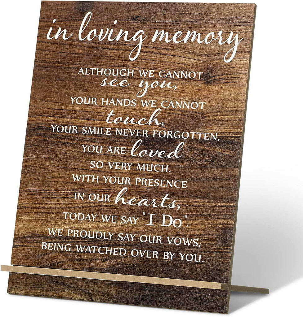 Memorial Table Sign for Wedding, Wedding Wooden Decorations for Recept ...