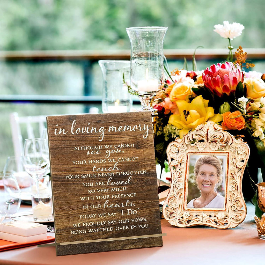 Memorial Table Sign for Wedding, Wedding Wooden Decorations for Recept ...