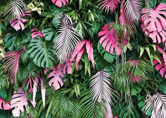 Jungle Green Leaves Backdrop Tropical Plants Photography Backdrop for Baby Birthday Party - Hibrides